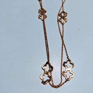 Long gold necklace